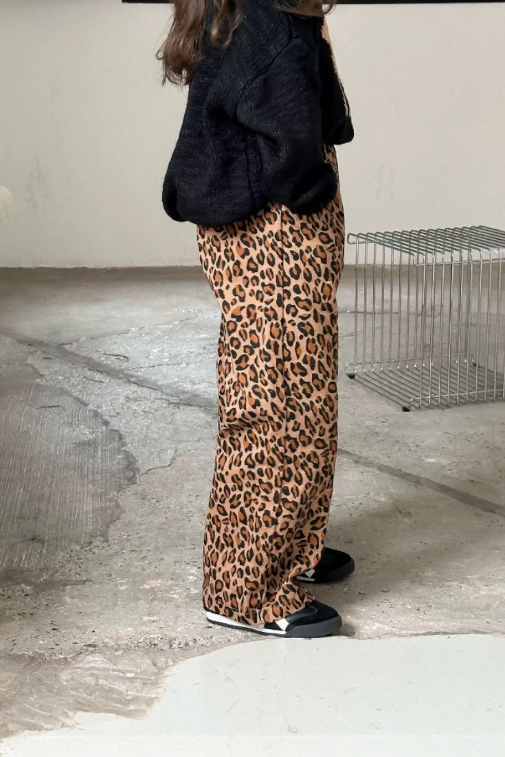 Leopard Trousers | Brown