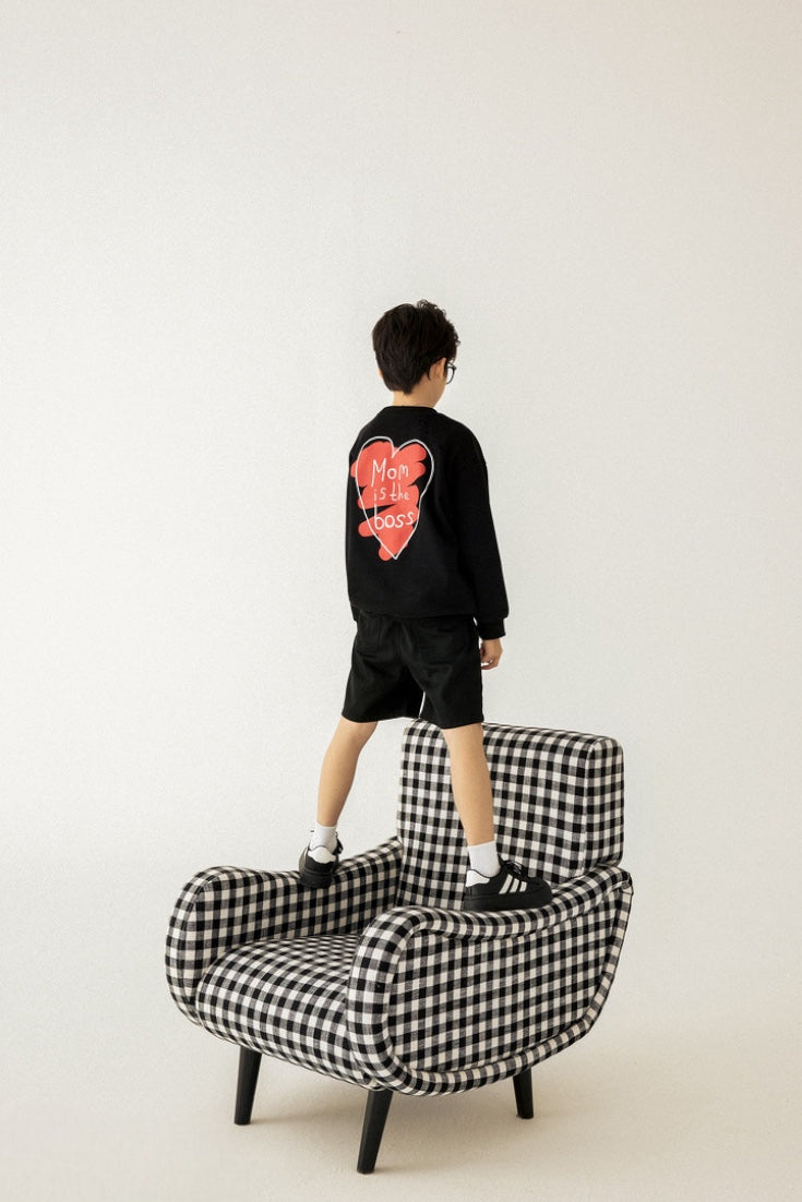 Mom Is The Boss Sweatshirt | Black