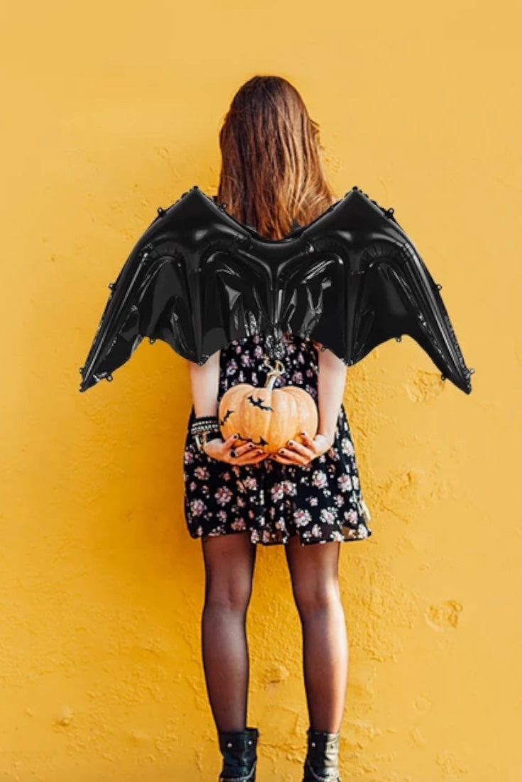 Halloween Bat Wings Aluminum Film Balloon | Black