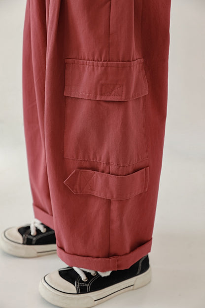 Stevi Cargo Trousers | Red