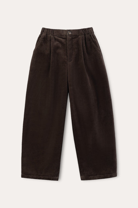Manšestrové kalhoty Berna | Tmavě hnědá