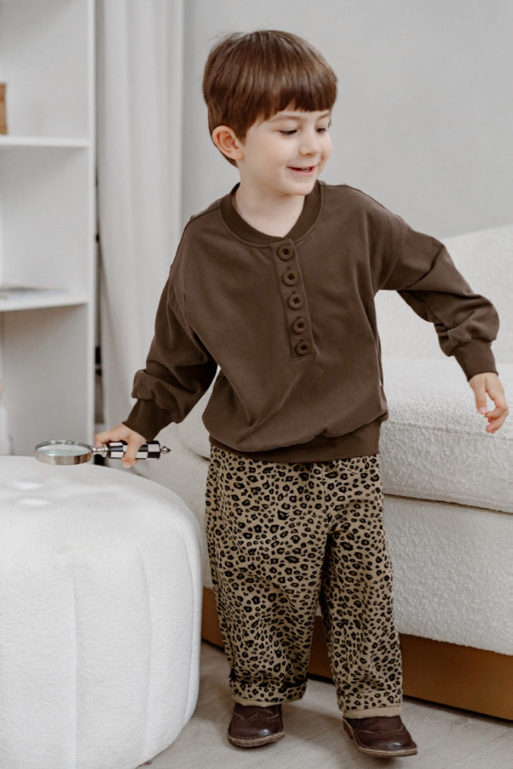 Leopard Trousers | Khaki