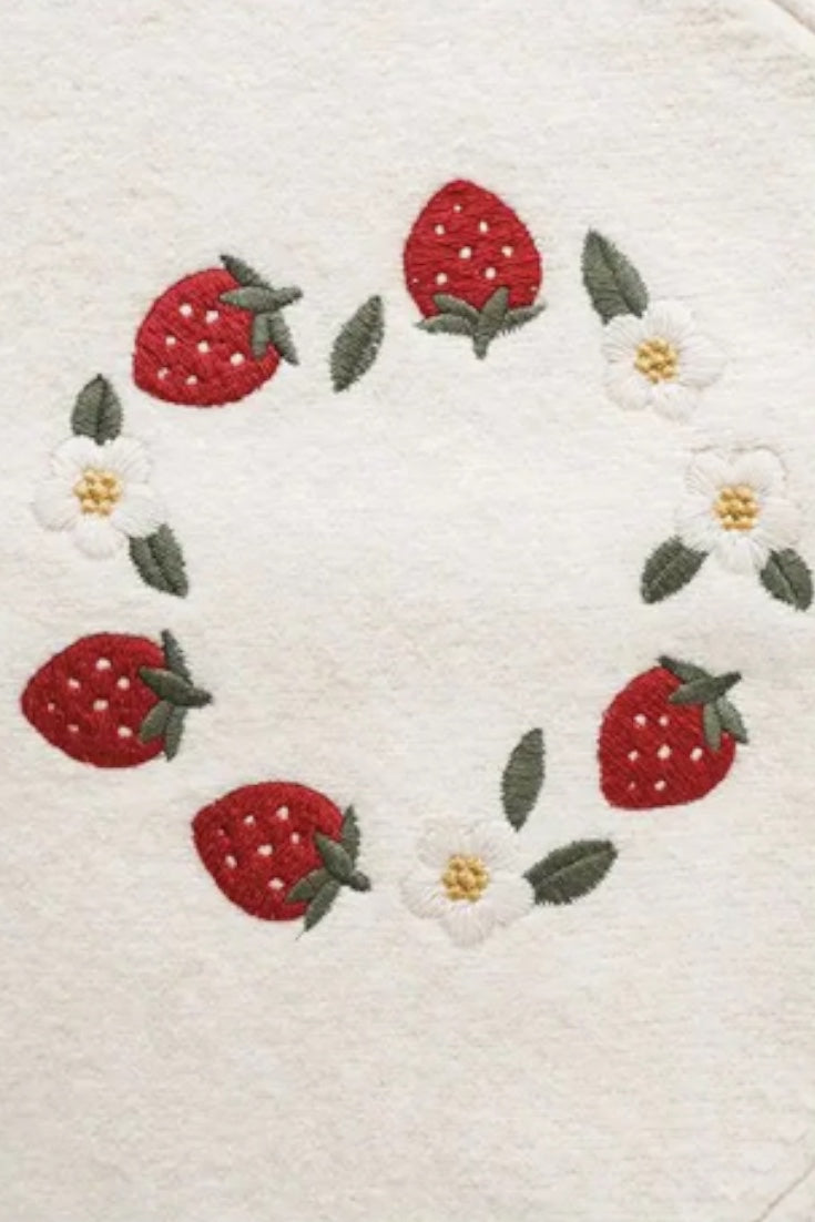 Strawberry Garden Cardigan | Beige
