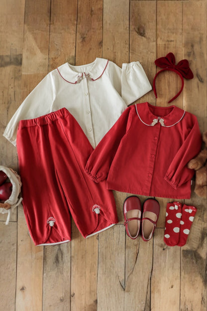 Bebe Bear Blouse |Red