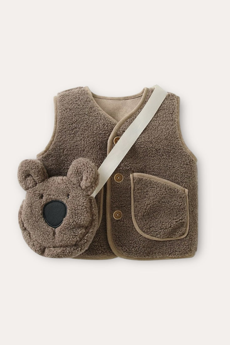 Bear Wool Vest | Brown