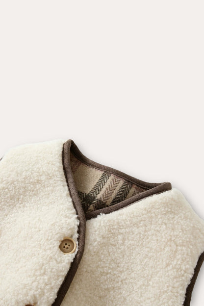 Teddy Bear Wool Vest | Beige