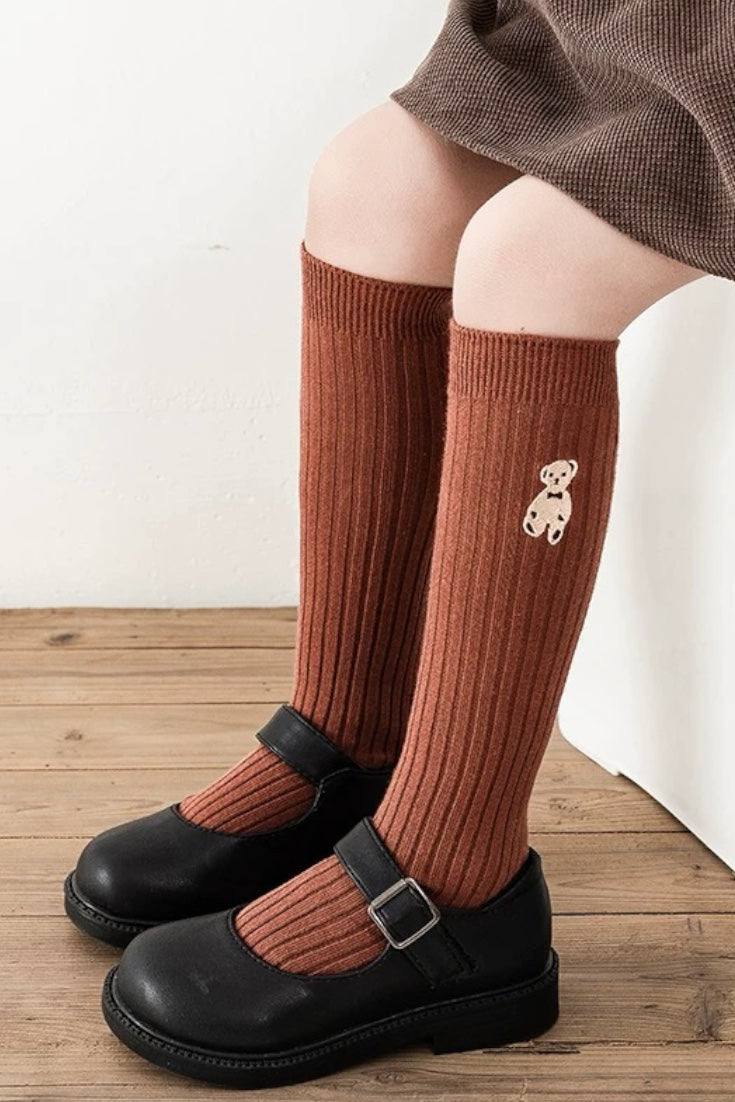 Teddy Bear Socks | Brown