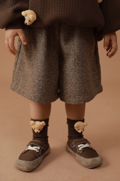 Teddy Bear Socks | Brown