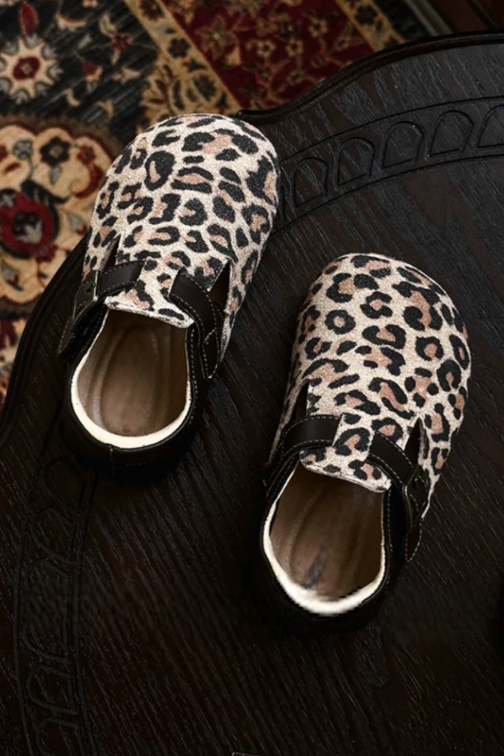 Leopard Sandals | Brown