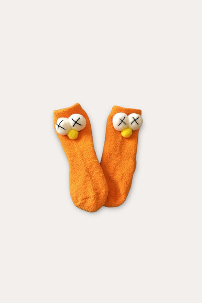 No Face Socks | Orange