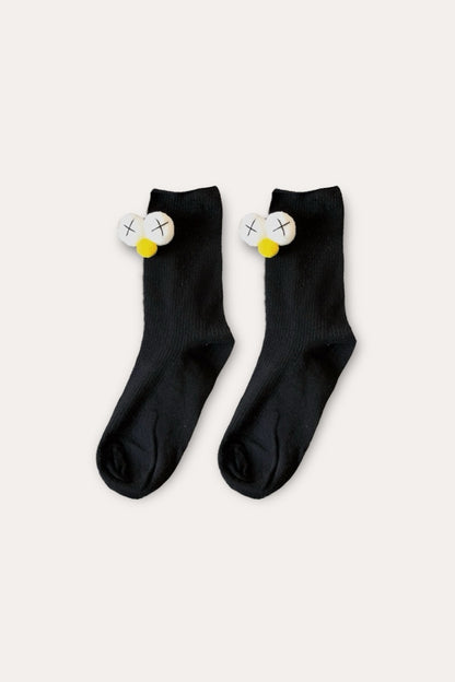 No Face Socks | Black