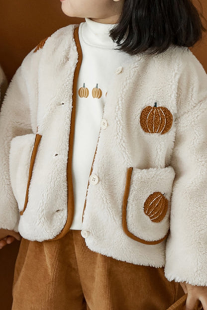 Pumpkin Teddy Jacket | Beige