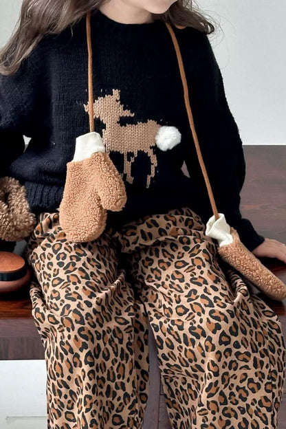 Leopard Trousers | Brown