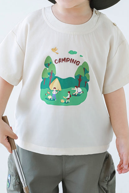 Camping T-shirt | Beige