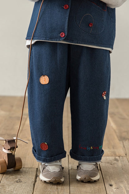 Fall Set Denim Trousers | Blue