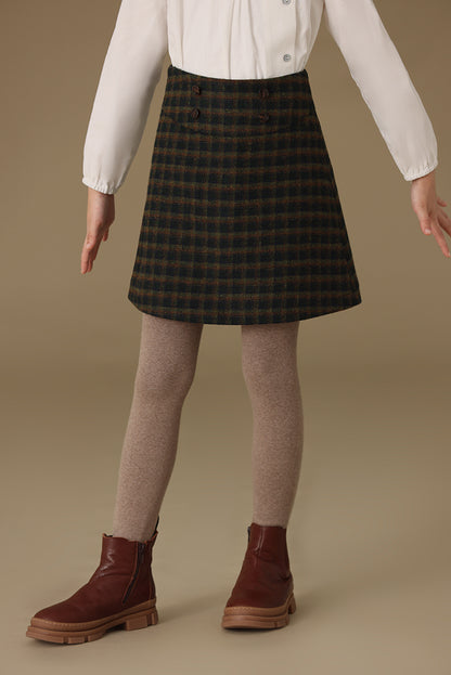 Dexie Plaid Skirt | Green