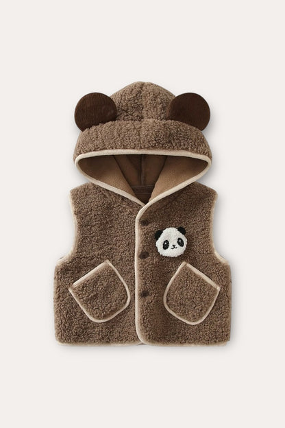 Panda Wool Vest | Brown