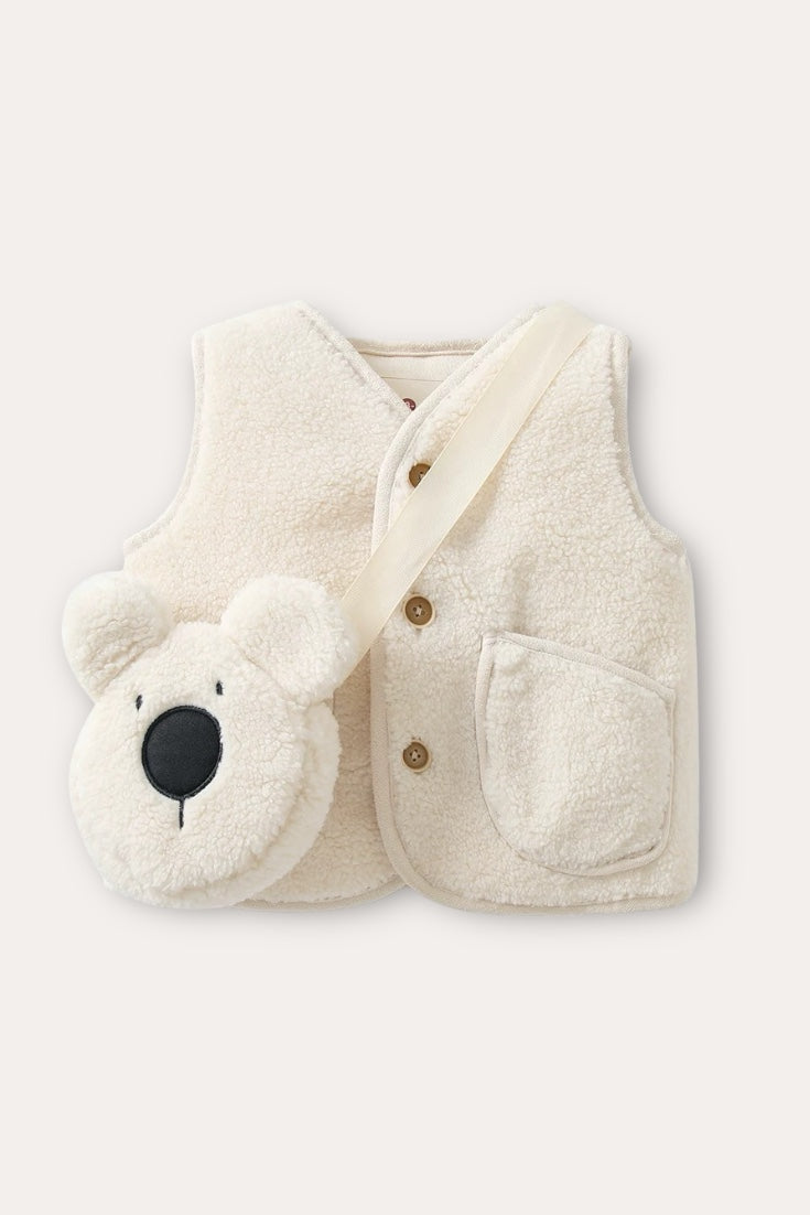 Bear Wool Vest | Beige