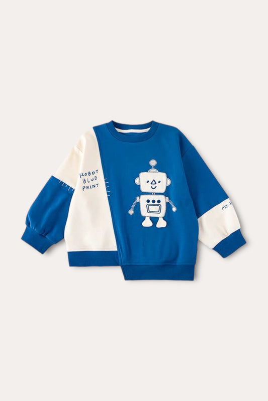 Robot Sweatshirt | Blue