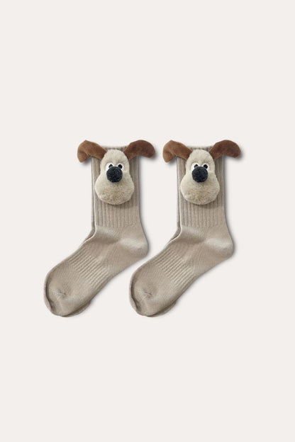 Teddy Dog Socks | Brown