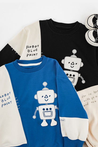 Robot Sweatshirt | Blue