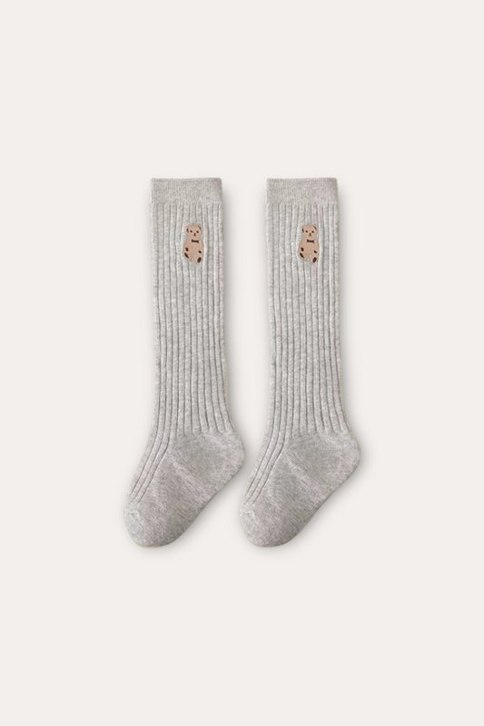 Teddy Bear Socks | Gray