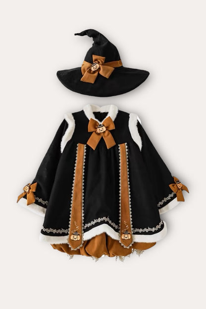 Pumpkin Drees And Hat | Black Orange