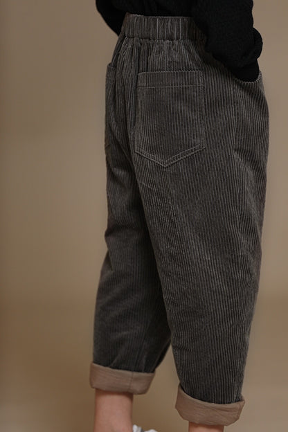 Timi Corduroy Trousers | Grey