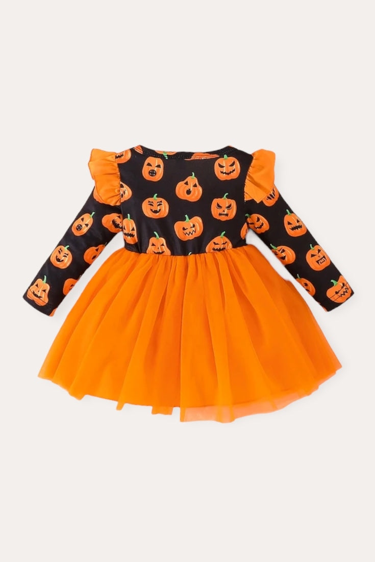 Pumpkin Dress | Black Orange