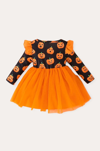 Pumpkin Dress | Black Orange