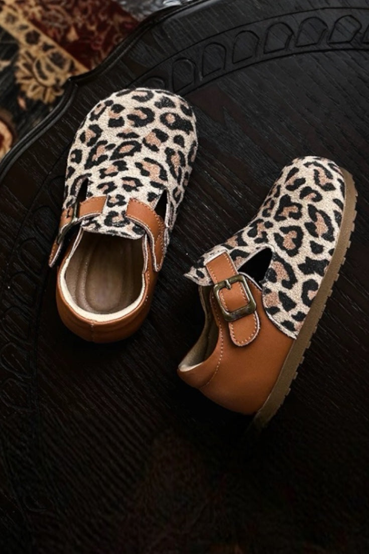 Leopard Sandals | Dark Brown