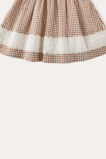 Lele plaid Dress | Brown