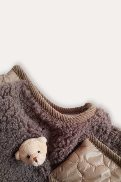 Teddy Bear Wool Vest | Beige