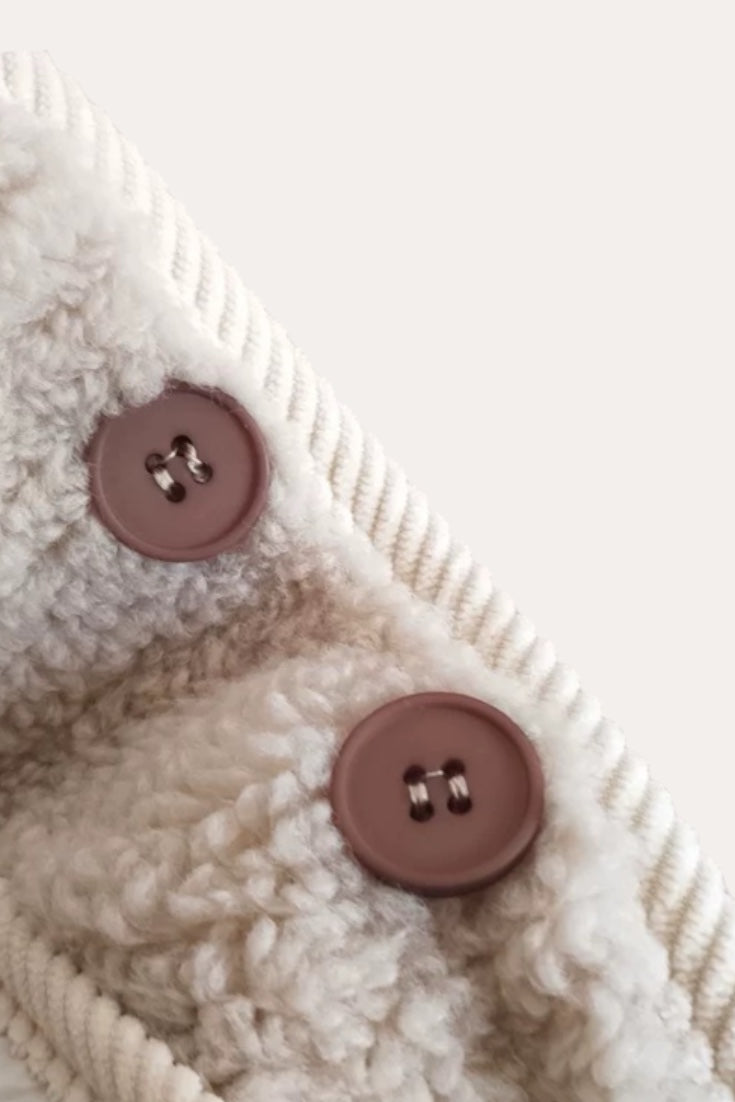 Teddy Bear Wool Vest | Beige