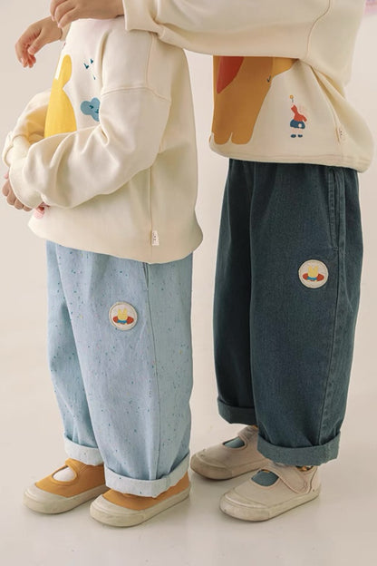 Happy Zoo Bunny Trousers | Blue