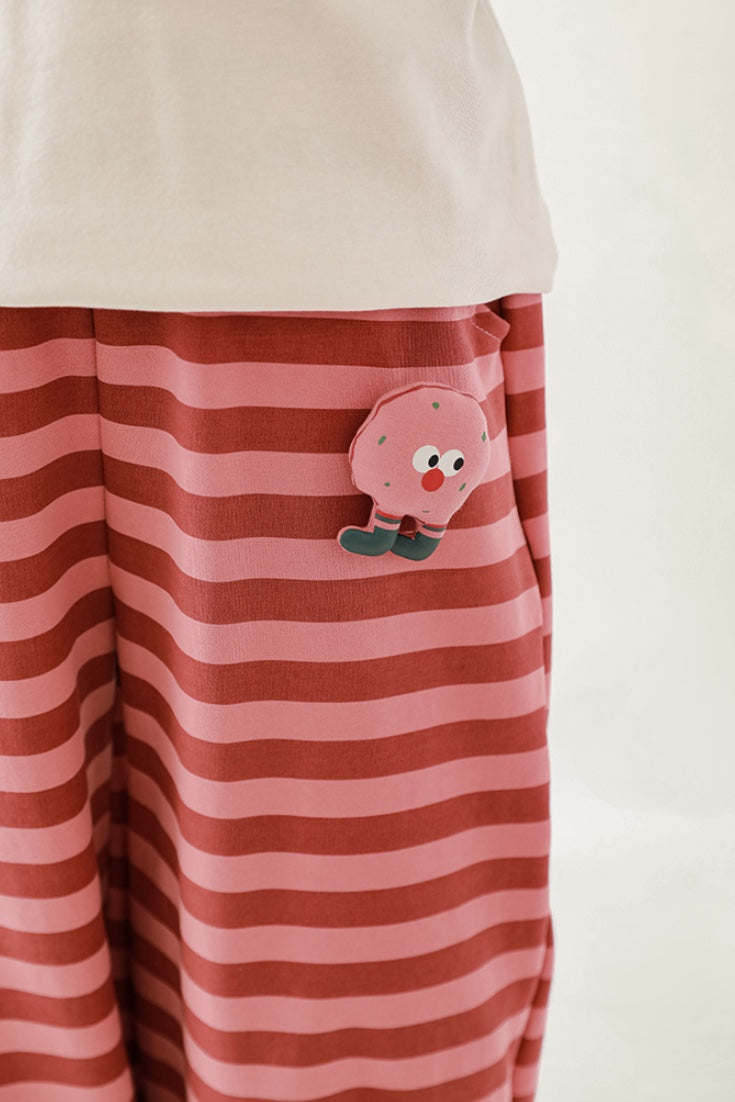 Cookies Stripes Sweatpants | Pink