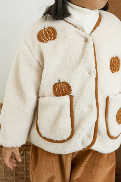 Pumpkin Teddy Jacket | Beige