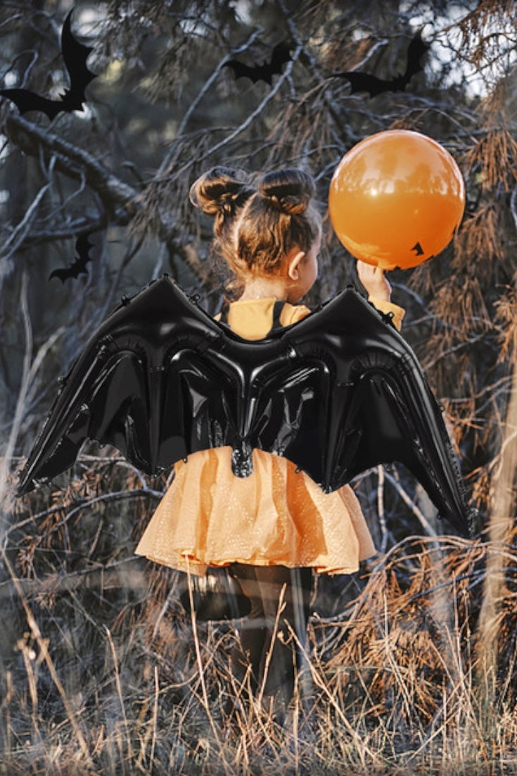 Halloween Bat Wings Aluminum Film Balloon | Black