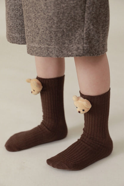 Teddy Bear Socks | Brown