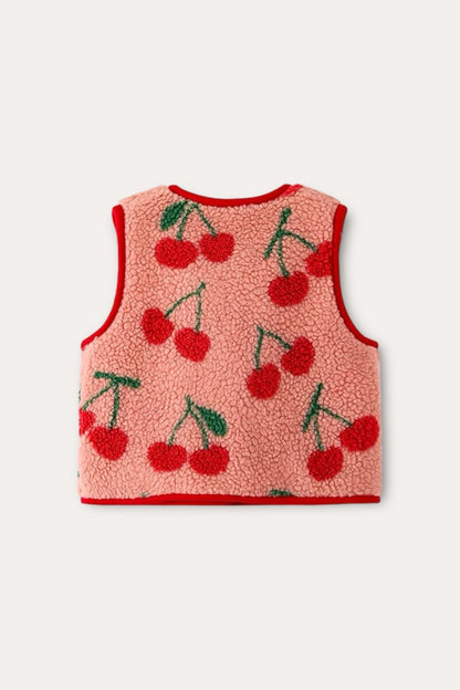 Cherry Wool Vest | Pink