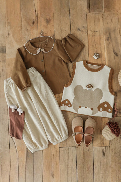 Bebe Bear Blouse | Beige