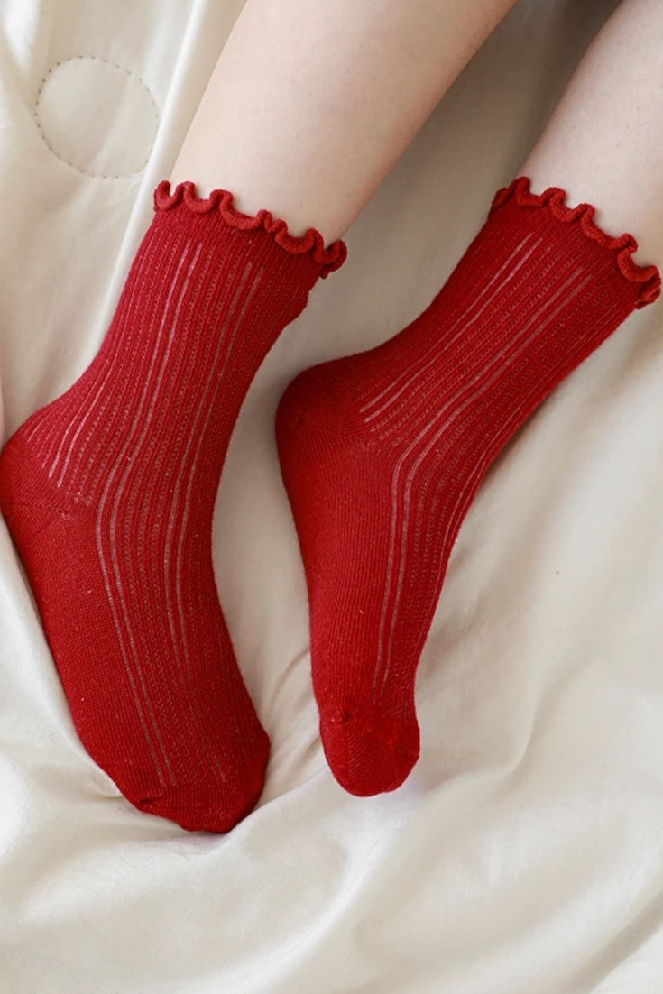 Solid Socks | Red