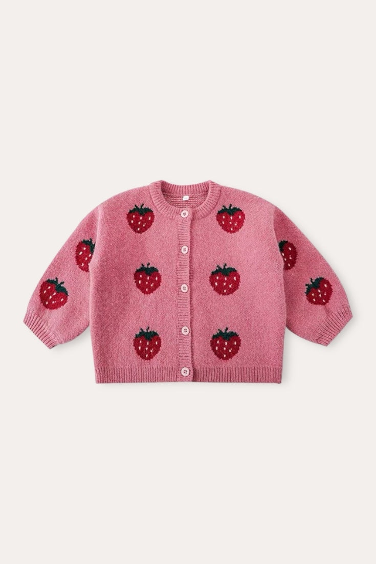 Strawberry Cardigan | Mutrd Pink
