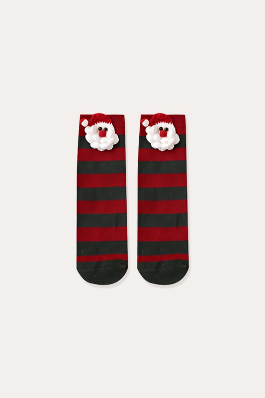 Santa Clause Stripe Socks | Red Green