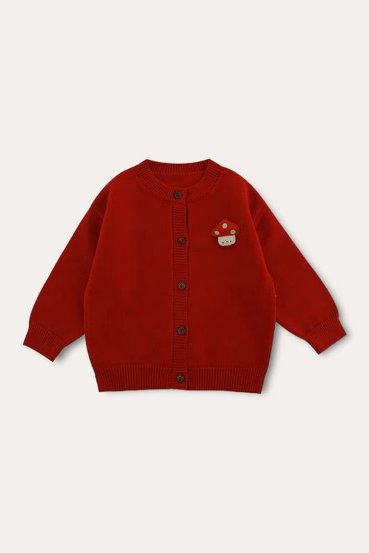 Mushroom Cardigan | Red