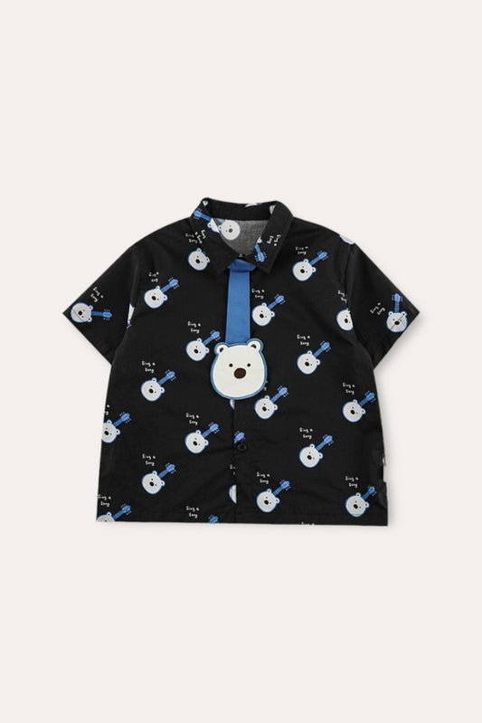 Guitar Bear Shirt | Blue