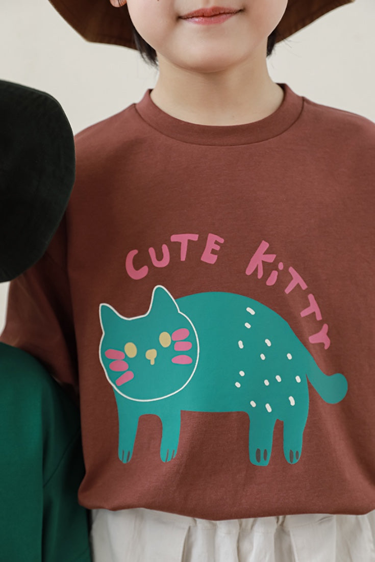 Cute Kitty T-shirt | Brown