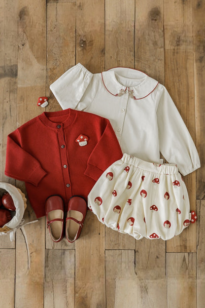 Mushroom Cardigan | Red