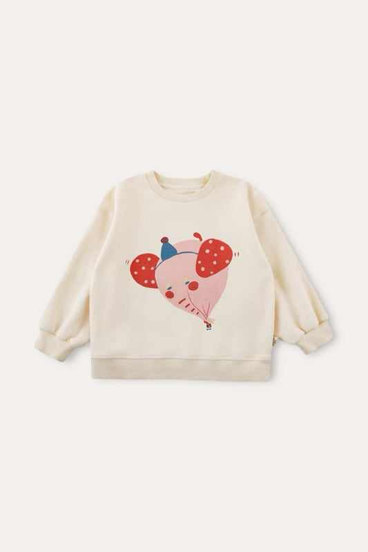 Happy Zoo Elephant Sweatshirt | Pink