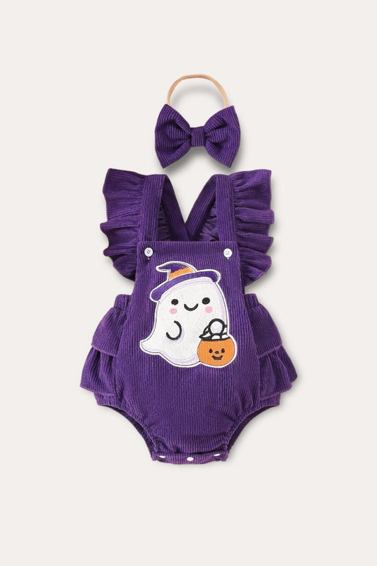 Boo Halloween Romper | Purple